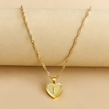 26 English Initial Letter Pendant Necklaces For Women