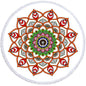 Microfiber 3D Printed Round Beach Towel