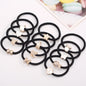 Korea rubber band head hair accessories high elastic plating gold bead hair ring hair rope