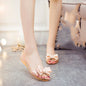 Summer sandals flat student tide plastic bow