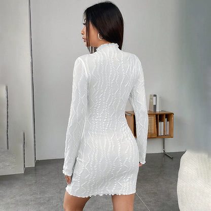 Slim Fit Base Ride Versatile Long Sleeve Dress