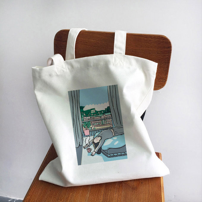 Women's Handbag Canvas Tote Printed Shopping Bag