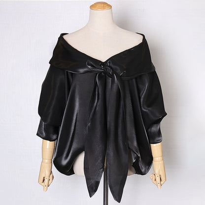 Off-the-shoulder Slim Fashion All-match Girly Women's Shirt