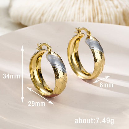 Copper Material Graceful Personality Simple Earrings