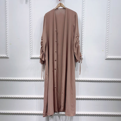 Sun Dubai Middle East Stitching Sleeved Cardigan Women's Robe