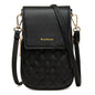 Plaid Sewing Design Mobile Phone Bags For Women Simple Buckle Multifunctional Crossbody Shoulder Bag
