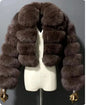 Lapel Imitation Fox Fur Long Sleeve Stitching Women's Light Luxury