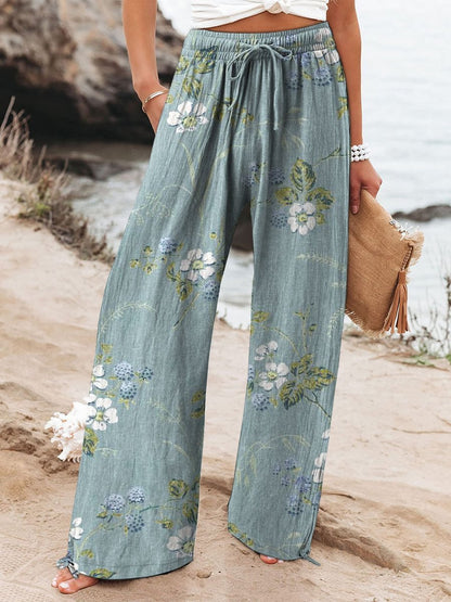 Hot Selling Wide Leg Colorful Graffiti Women's Casual Pants