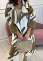 European And American Women's New Long Sleeved Large Woolen Overcoat