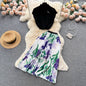 Women's Summer High-end Design Sense Niche Sleeveless Shirt Top Pleated Dress Two-piece Set