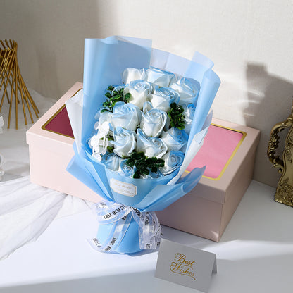 Cross-border Amazon 18 Rose Soap Bouquet Gift Box Valentine's Day Gift Fake Flower