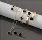 Five Petal Flower 5-piece Necklace Brace Lace Bracelet Stud Earrings Ring