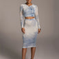 Two-piece Blouse And Skirt Casual Suit Women