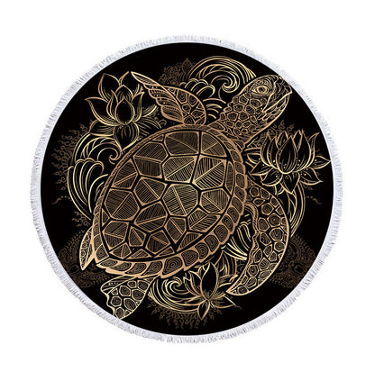 New round beach towel