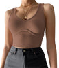 Women's Slim-fit  Deep V-neck Midriff-baring Knitted Vest