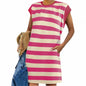 Summer New Hot Striped Women's Sexy Striped Vest Dress