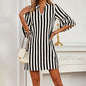 A- Line Skirt Half Sleeve Flared Sleeves Loose Short Skirt Dress
