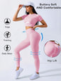Women's Seamless Thread Yoga Suit Short Sleeve