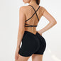 Deep V-shaped Wrinkled Butt Hip Yoga Shorts Sports Fitness