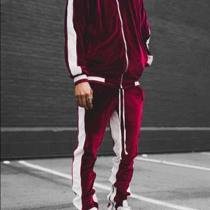 Gold Velvet Sports Suit Men's