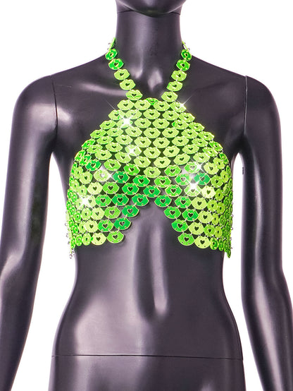 Sexy Backless Halter Love Vest