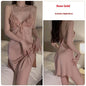 Backless Lace Up Chest Pad Pajamas Sweet Spaghetti-strap