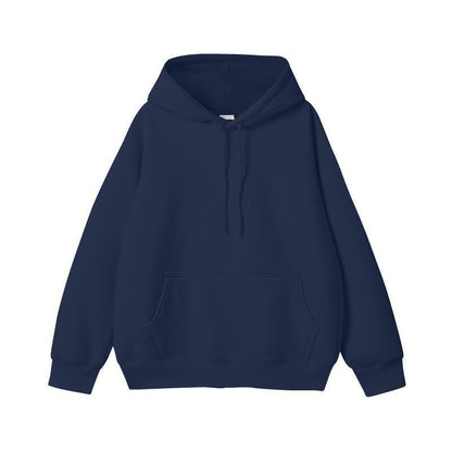 Simple Loose Cotton Silver Fox Velvet Hooded Pullover Men