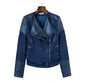 Spliced Faux Leather Suede Jacket Women Black Moto Coat Punk Camel Suede jaquetas couro Casaco chaquetas PU Slim Jacket