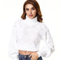 Women's Loose Solid Color Turtleneck Sweater