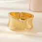 Personalized Hammered Irregular Gold Bracelet For Women