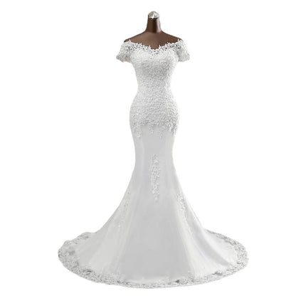 Tube Top Bridal Slim Wedding Dress Mermaid Lace Wedding Dress