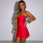 Fashion Lace Up Low Cut High Waist Sexy Dress