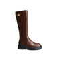 Gold Buckle Plus Velvet Thick Round Toe Thick-soled Thick Heel Long High Barrel Knight Boots