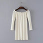 Women's Bottoming Slim Solid Color Knitted Dress
