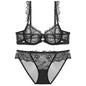 Sheer Lace Bra Spongeless Set