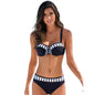 Bikini Solid Color Underwire Gather Swimsuit