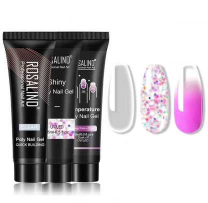Extension Gel Polish Kit For Manicure Poly Nail Gel Set For