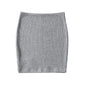 Women's Solid Color Stretch Slim Fit Hip Short Skirt