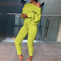 Fashion Women's Solid Color Sweater Suit