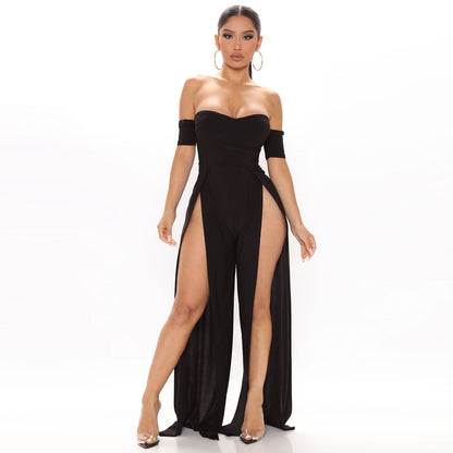 Women's Fashion Mesh Print Sheer Pant Set