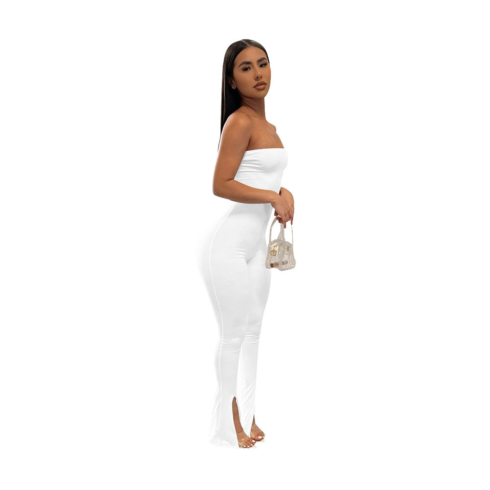 Spring And Summer Pure Color Milk Silk Tube Top Solid Color Slim Fit Bodysuit