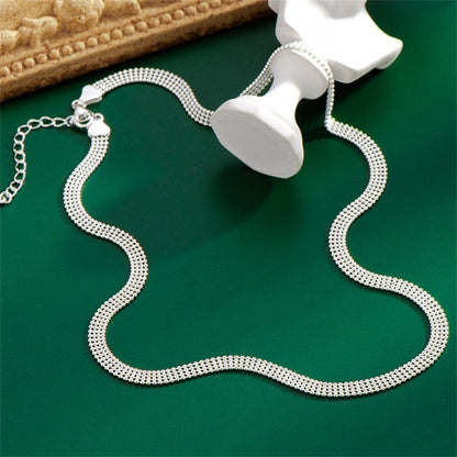 Women's 925 Sterling Silver Vintage Weave Necklace