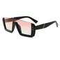 Fashion Siamese Sunglasses Net Red Half Frame Glasses Faces Europe And America Trends Sunglasses Nail Big Frame
