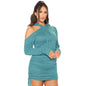Fashion Off The Shoulder Skinny Plus Size Dress