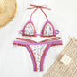 Women's Strapping Printed Split Swimsuit