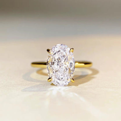 Zircon Oval Women's Light Ring Luxury