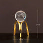 Nordic Light Luxury Metal Crystal Ball Ornaments Creative Home Decor Ornaments Abstract Shape Golden Iron Crafts Exquisite Gifts