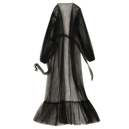 Women's Perspective Mesh Long Dress Pajamas