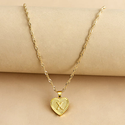 26 English Initial Letter Pendant Necklaces For Women
