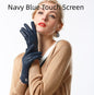 Women's Fashion Winter Warm Gloves Real Lamb Leather Handmade Curve Sheepskin Gloves